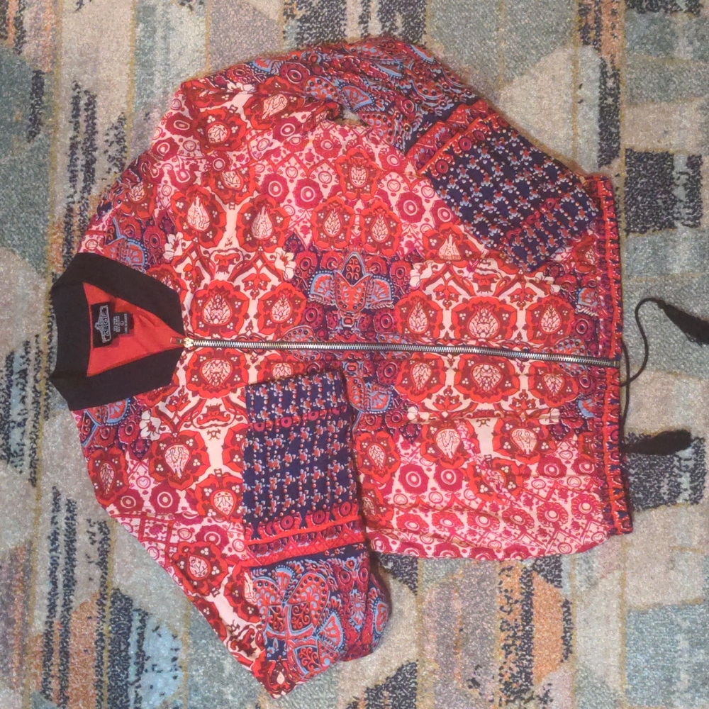 Patterned Red Jacket from Angie